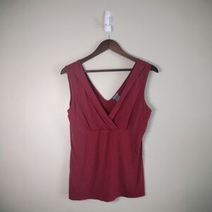 🌿 Ann Taylor Red Sleeveless Top Size Medium